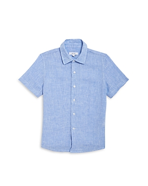 Reiss Boys' Holiday Jr. Short Sleeve Button Down Shirt - Little Kid, Big Kid In Soft Blue