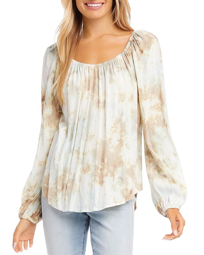 Karen kane tie deals dye peasant top