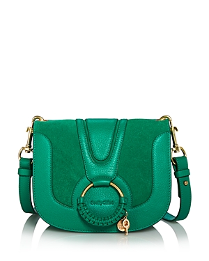 See By Chloé See By Chloe Hana Small Leather & Suede Crossbody In Verdant Pine