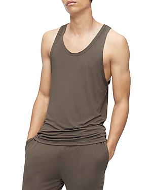 Calvin Klein Ultra Soft Stretch Solid Tank In Process Green