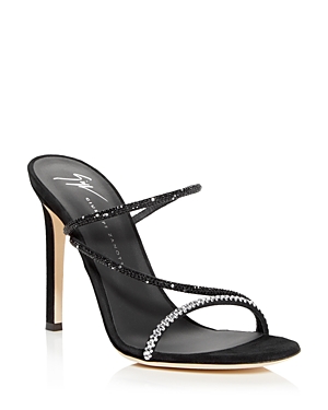 Giuseppe Zanotti Women's Embellished High Heel Slide Sandals In Nero