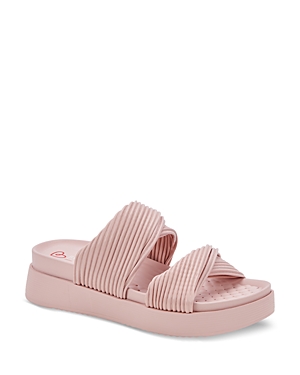 Blondo Women's Cadee Waterproof Platform Slides In Blush