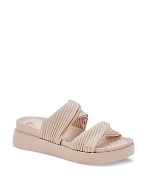 Blondo Women's Cadee Waterproof Platform Slides In Bone