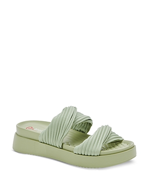 Blondo Women's Cadee Waterproof Platform Slides In Green