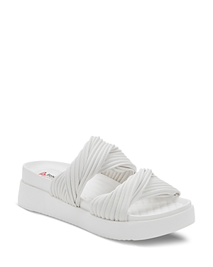Blondo Women's Cadee Waterproof Platform Slides In White