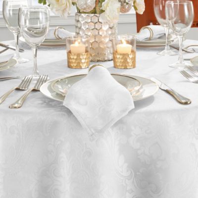Caiden Elegance Damask Round Tablecloth, 70&amp;quot; x 70&amp;quot;