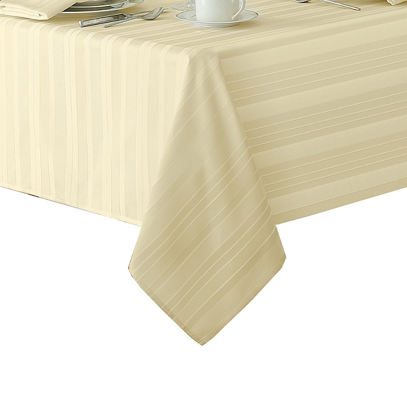 Elrene Home Fashions Elrene Denley Stripe Jacquard Oblong Tablecloth, 60 X 120 In Neutral