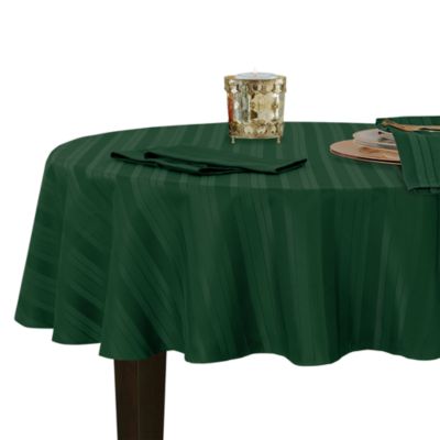Elrene Home Fashions - Denley Stripe Jacquard Round Tablecloth, 70" x 70"