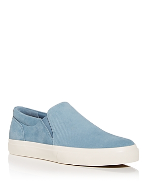 Vince Men's Fletcher Suede Slip-on Sneakers In Highwater Blue