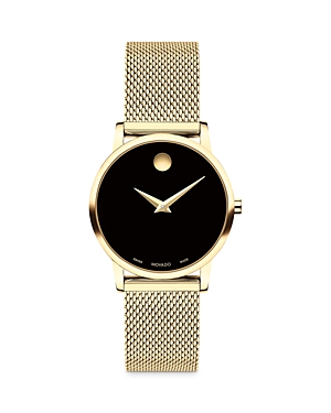 Shop Movado Museum Watch, 28mm In Black/gold