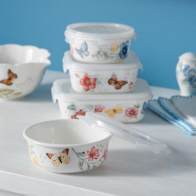 Butterfly Meadow Round Serve & Store Container