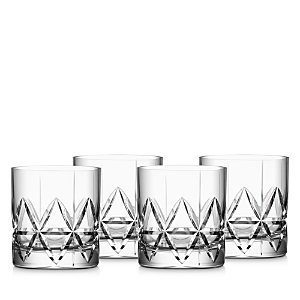 Orrefors Peak Double Old Fashioned Glass, Set of 4