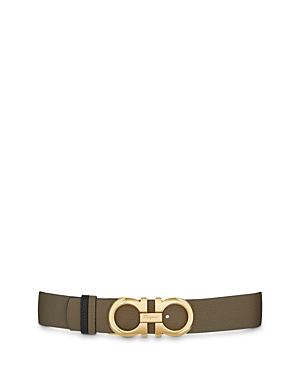 Ferragamo Women's Gancini Belt In Verde Olive