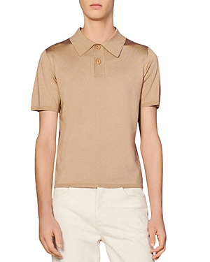 SANDRO PABLO KNIT POLO SHIRT