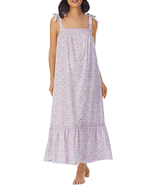 Eileen West Bethany Floral Cotton Ballet Flounce Nightgown In Ditsy ...