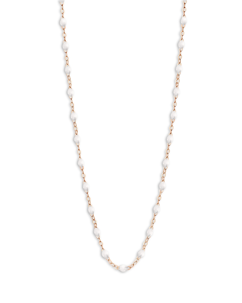 Gigi Clozeau 18k Rose Gold Classic Gigi Resin Bead Collar Necklace, 16.5 In White/rose Gold