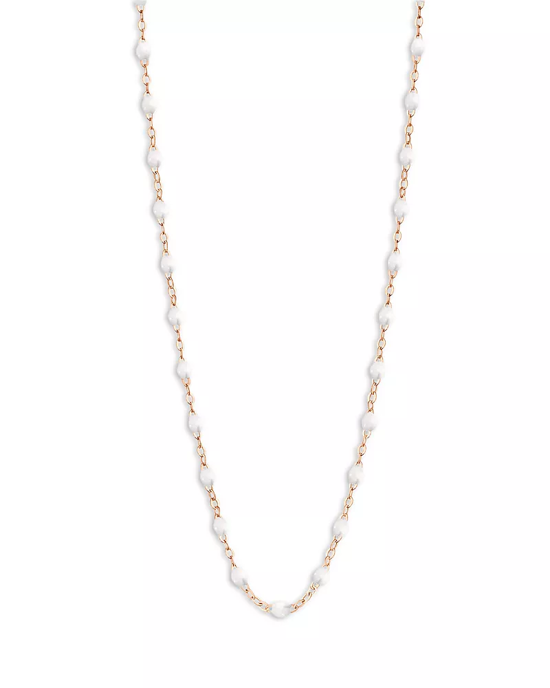 Gigi Clozeau 18K Rose Gold Classic Gigi Resin Bead Collar Necklace, 16.5