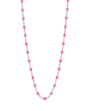 Gigi Clozeau 18k Rose Gold Classic Gigi Resin Bead Collar Necklace, 16.5 In Pink/rose Gold