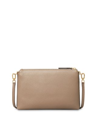 Small Kira Pebbled Leather Top-Zip Crossbody