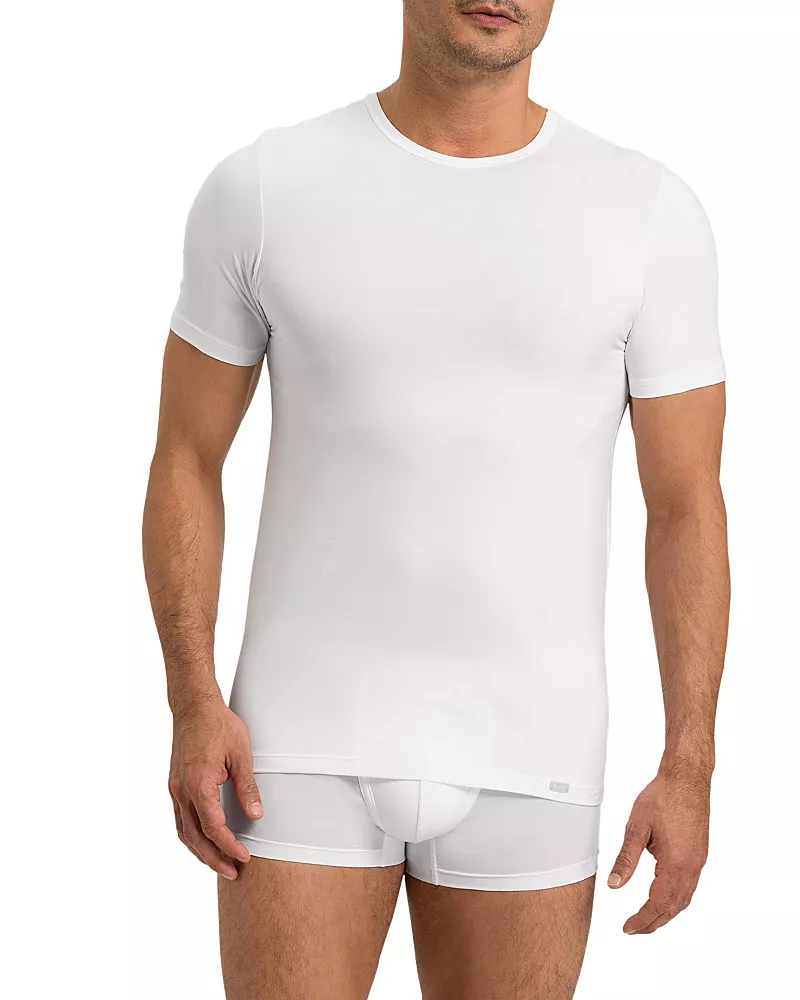 Hanro Essentials Cotton Stretch Solid Tees, Pack of 2