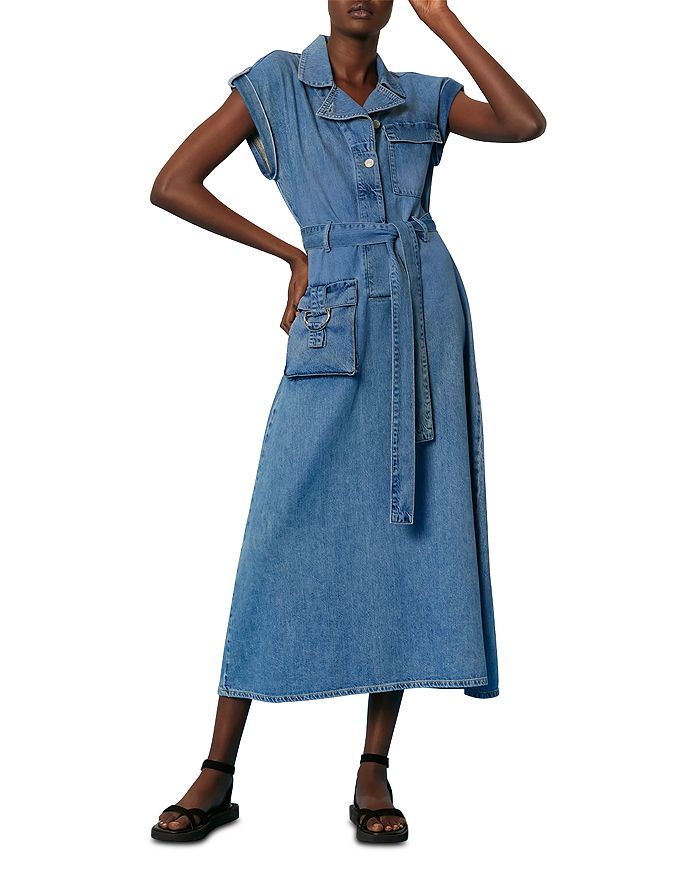 Whistles Alisha Denim Midi Dress Bloomingdale's