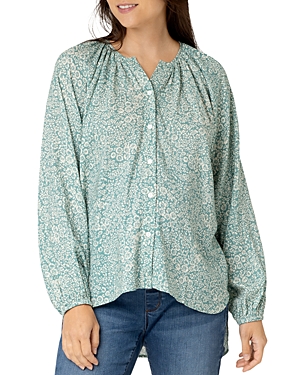 Nom Maternity Provence Print Maternity Shirt In Flower Print