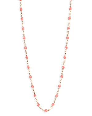 Gigi Clozeau 18k Rose Gold Classic Gigi Resin Bead Collar Necklace, 16.5 In Fuchsia/rose Gold
