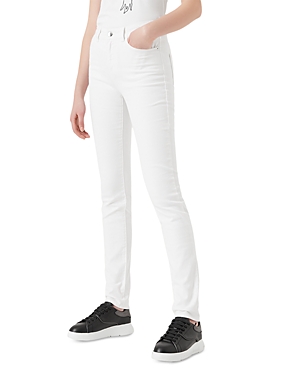Armani Collezioni Emporio Armani Skinny Jeans In Solid White