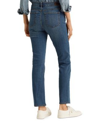 Mid-Rise Straight Jeans in Ocean Blue