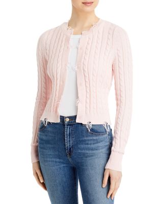 525 America Cable Distressed Cardigan