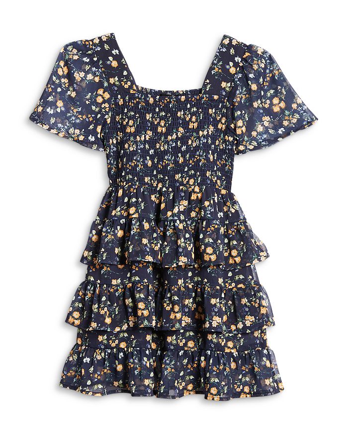 100% Exclusive Big Kid Girls Smocked Multi Tier Flutter Dress Bloomingdales Girls Clothing Dresses Evening dresses 