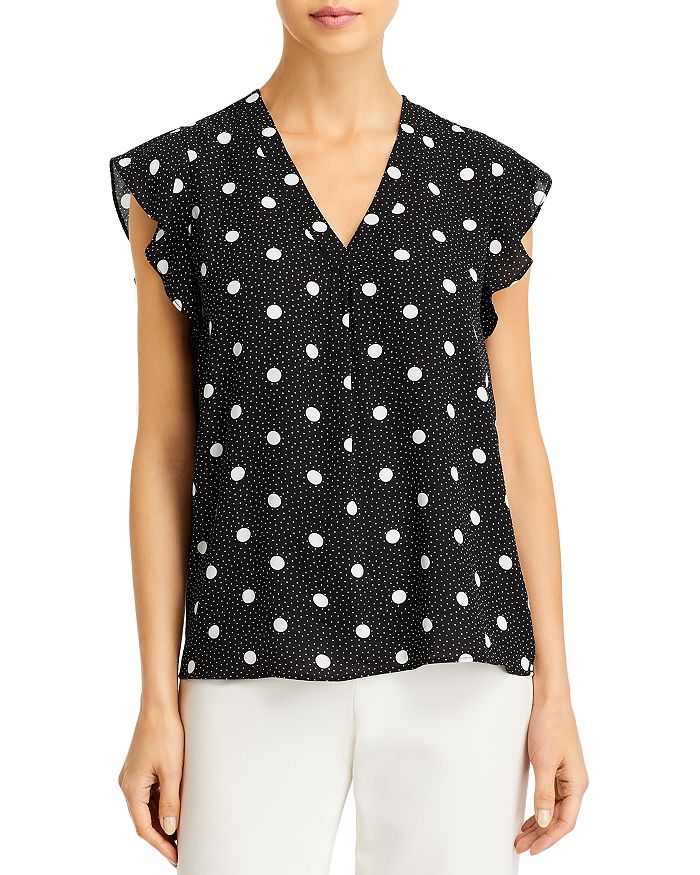 T Tahari Printed Flutter Sleeve Top | Bloomingdale's T Tahari Printed Flutter Sleeve Top | Bloomingdale's