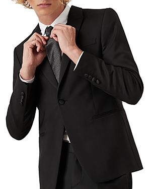 Armani Collezioni David Solid Slim Fit Suit Jacket In Black