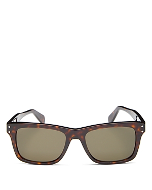 Ferragamo Gancini 54mm Rectangular Sunglasses In Tortoise/green