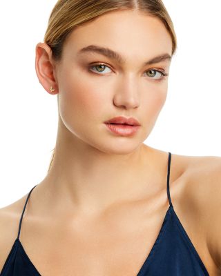 14K Yellow Gold Diamond Butterfly Earrings