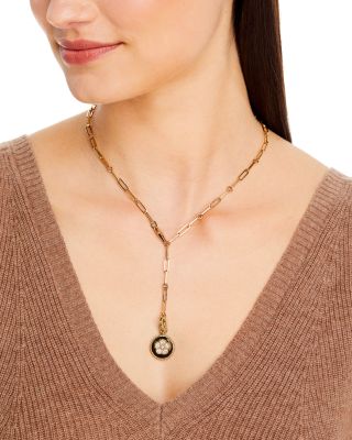 Daisy Diamond Y Necklace in 18K Yellow Gold, 18" - Exclusive