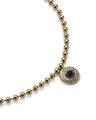 14K Yellow Gold Diamond & Sapphire Evil Eye Bracelet