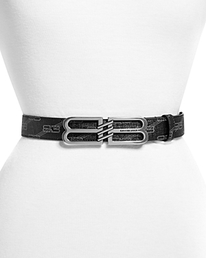 Balenciaga Women's Bb Logo Buckle Signature Belt