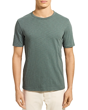 Theory Essential Crewneck Short Sleeve Tee In Balsam Green