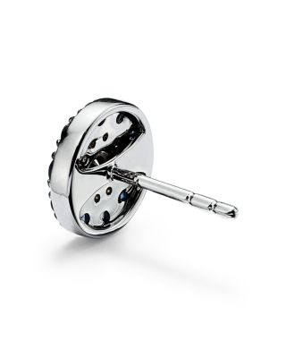 Diamond & Sapphire Evil Eye Earrings in 14K White Gold 