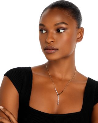 Diamond Y Necklace in 14K Yellow and White Gold, .50 tcw&nbsp;