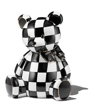Mackenzie Childs Courtly Bear Cookie Jar 150th Anniversary Exclusive