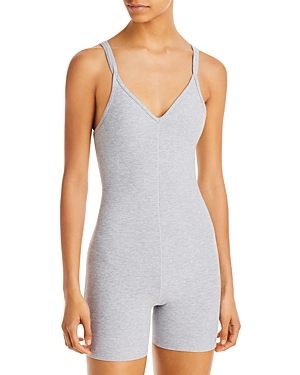 Alo Yoga Alosoft Suns Out Romper In Athletic Heather Grey