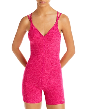 Alo Yoga Alosoft Suns Out Romper In Magenta Crush
