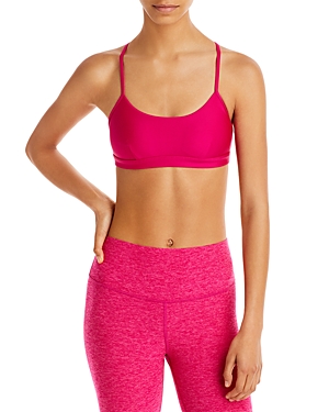 Alo Yoga Airlift Intrigue Low-impact Sports Bra In Magenta Crush