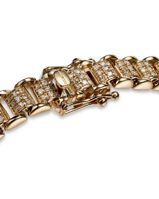 Men's Diamond Bracelet in 14K Yellow Gold, 1.25 tcw 