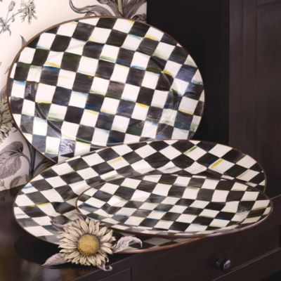 Courtly Check® Enamel Small Oval Platter