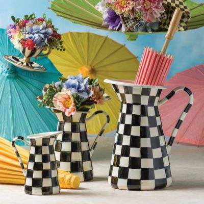 Courtly Check Enamel Practical Pitcher, Large