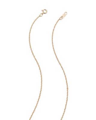 14K Yellow Gold Polished Cross Necklace, 18" 