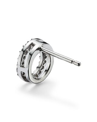 Diamond Circle Stud Earrings in 14K White Gold, .20 tcw&nbsp; 